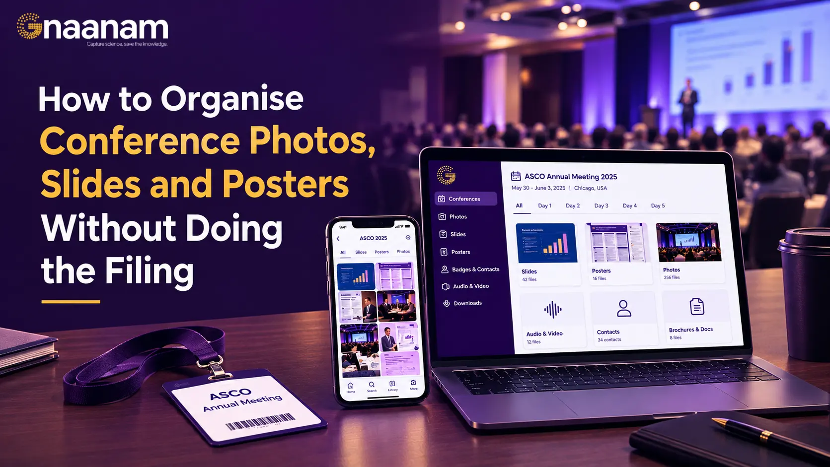 How to Organise Conference Photos, Slides and Posters Without Doing the Filing